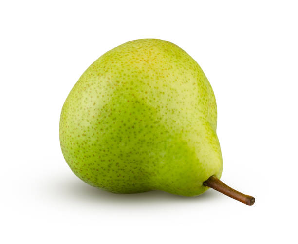 istock Green williams pear fruit isolated on white background. Perfectly retouched and full depth of field 1317303551