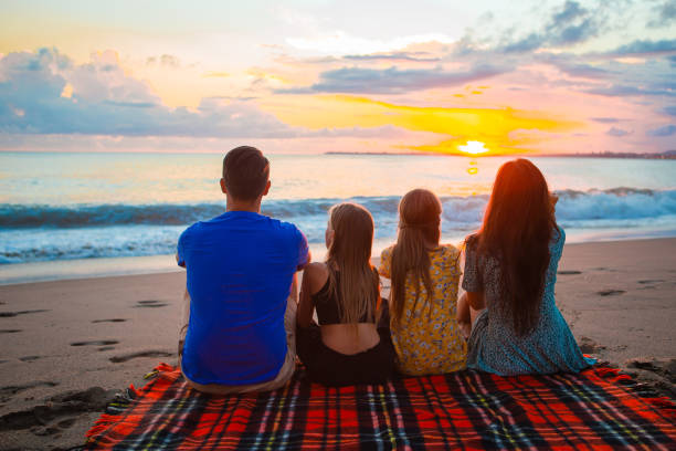 istock Young family on vacation at the evening 1317304422