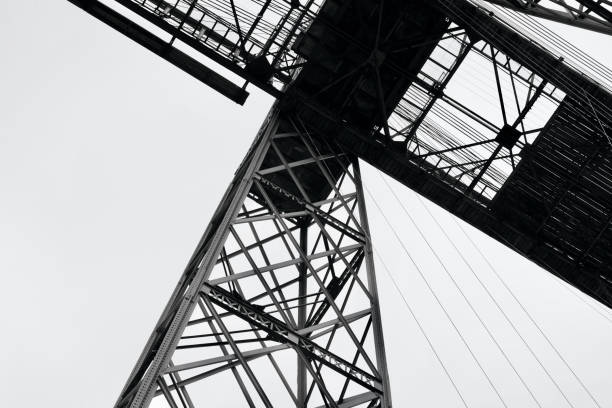 istock Monochrome image of Newport Transporter Bridge. 1317304454
