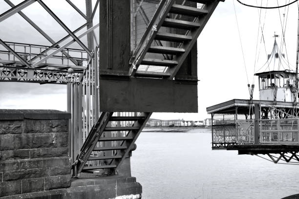 istock Monochrome image of Newport Transporter Bridge. 1317304458