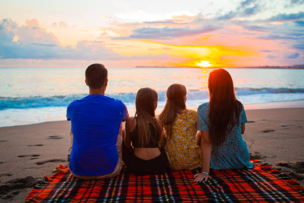 istock Young family on vacation at the evening 1317304469