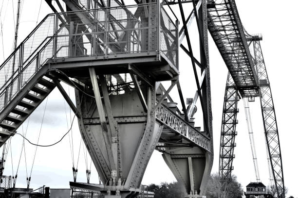 istock Monochrome image of Newport Transporter Bridge. 1317304485