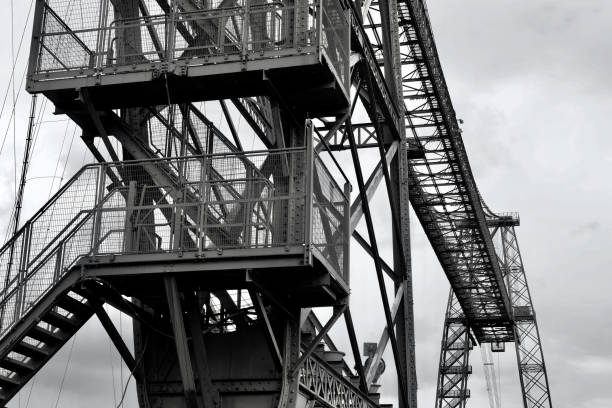 istock Monochrome image of Newport Transporter Bridge. 1317304497