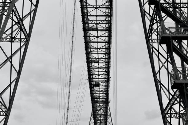 istock Monochrome image of Newport Transporter Bridge. 1317304514
