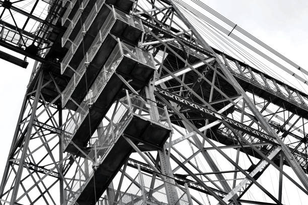 istock Monochrome image of Newport Transporter Bridge. 1317304540