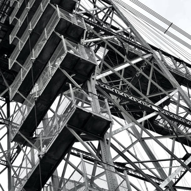 istock Monochrome image of Newport Transporter Bridge. 1317304571
