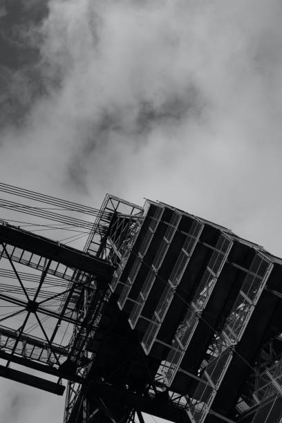 istock Monochrome image of Newport Transporter Bridge. 1317304580