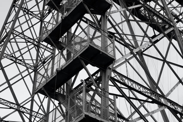 istock Monochrome image of Newport Transporter Bridge. 1317304588