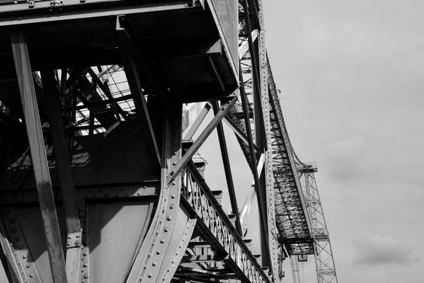 istock Monochrome image of Newport Transporter Bridge. 1317304592