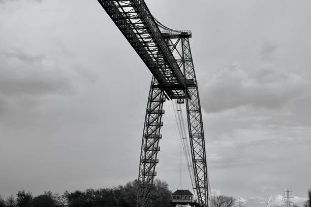 istock Monochrome image of Newport Transporter Bridge. 1317304597