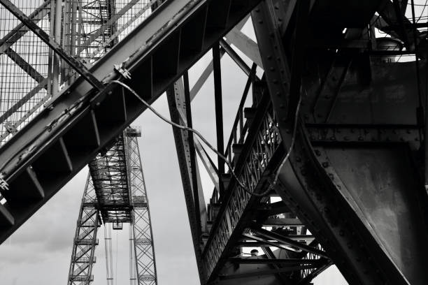 istock Monochrome image of Newport Transporter Bridge. 1317304598