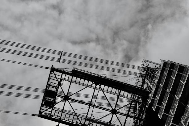 istock Monochrome image of Newport Transporter Bridge. 1317304605