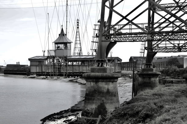 istock Monochrome image of Newport Transporter Bridge. 1317304618