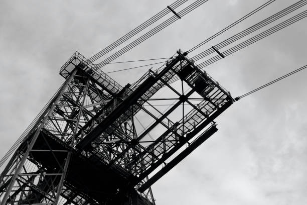 istock Monochrome image of Newport Transporter Bridge. 1317304639