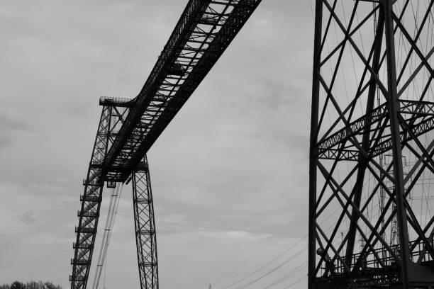 istock Monochrome image of Newport Transporter Bridge. 1317304652