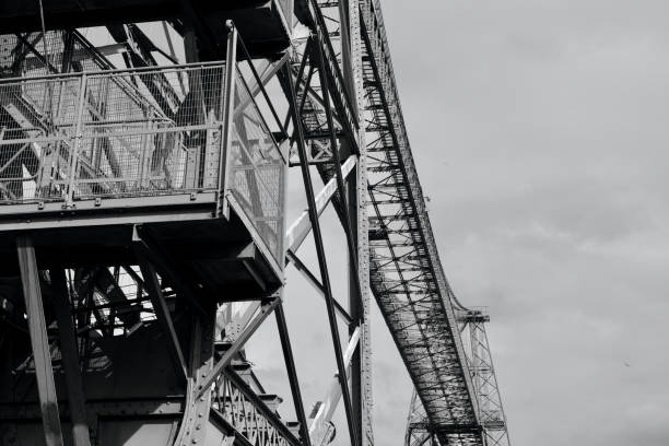 istock Monochrome image of Newport Transporter Bridge. 1317304689
