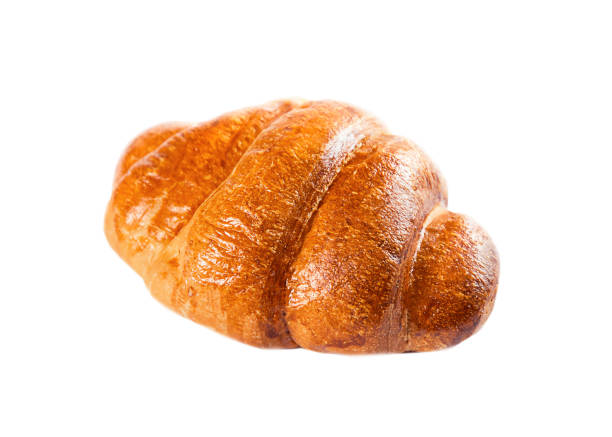 istock One French croissant isolated on a white background. 1317305453