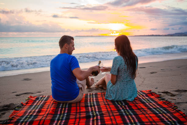 istock Family having a picnic on the beach 1317306080