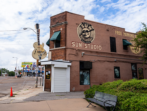 Memphis, TN / USA - September 3, 2020: Sun Studio in Memphis, TN, home of Sun Records and Elvis Presley's first record