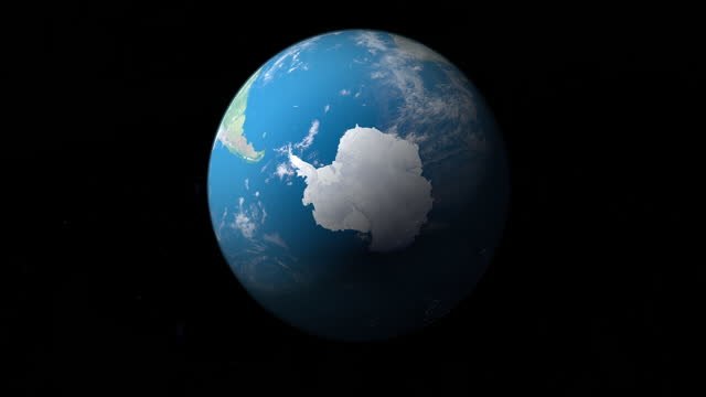 Southern Ocean in planet earth, aerial view from outer space