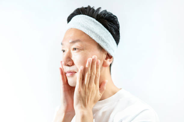 istock Middle-aged man doing skin care 1317312235