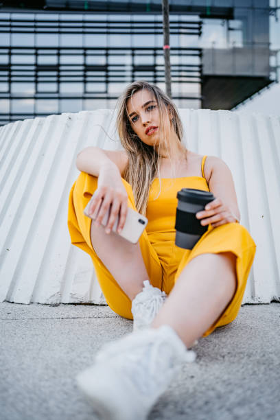 istock Fashionable woman downtown 1317314445