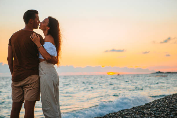 istock Young couple on white beach during summer vacation. 1317315156