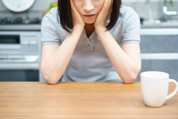 istock Middle aged woman with a tired look 1317315482
