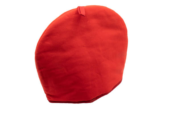 istock Red cotton teapot cover 1317326957