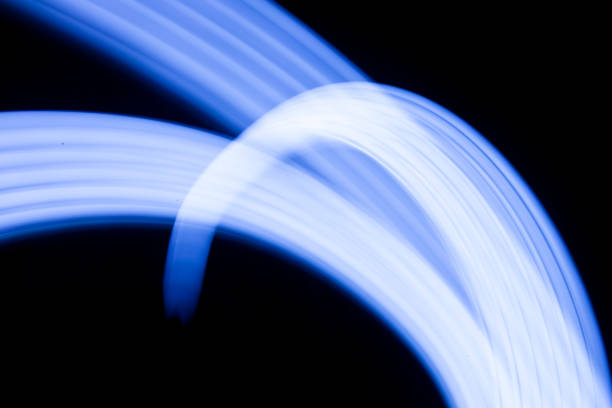 istock Blue light painting effect on black background 1317328190