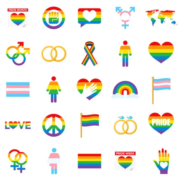 Vector illustration of Pride Icon Set