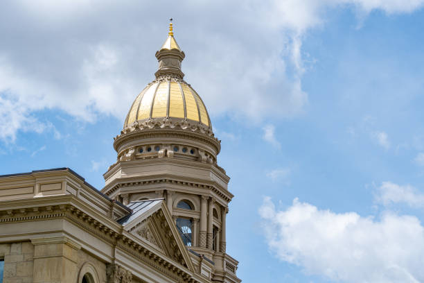 budynek kapitolu stanu wyoming - wyoming cheyenne capital governor zdjęcia i obrazy z banku zdjęć