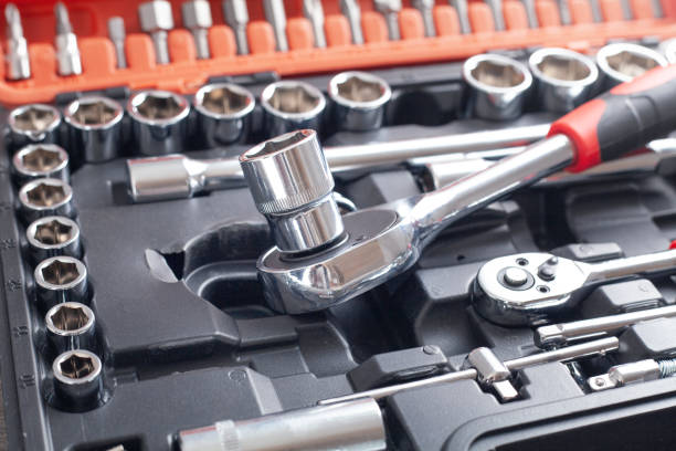 istock Background of a toolbox. Wrenches of different sizes 1317340707