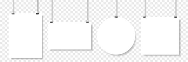 istock Blank gallery advertising poster template on transparent background. vector illustration 1317341545
