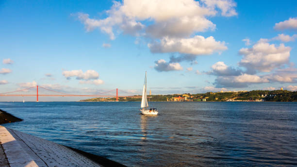 istock Boats in the Tagus river 1317343763