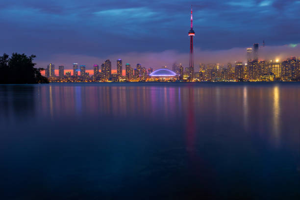 istock Toronto Skyline, Fog, Dusk 1317344141