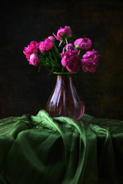 Peonies in a Vase stock photo