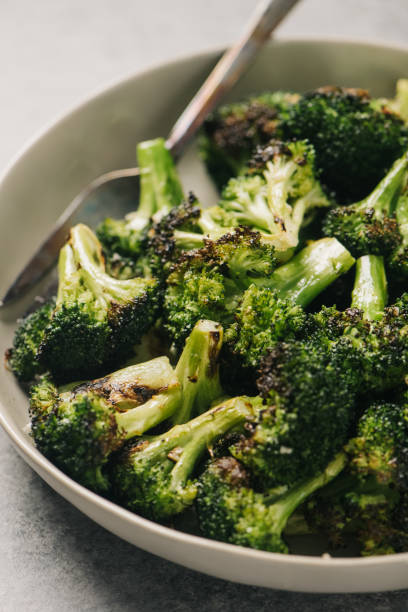 istock Grilled broccoli florets with garlic 1317348975