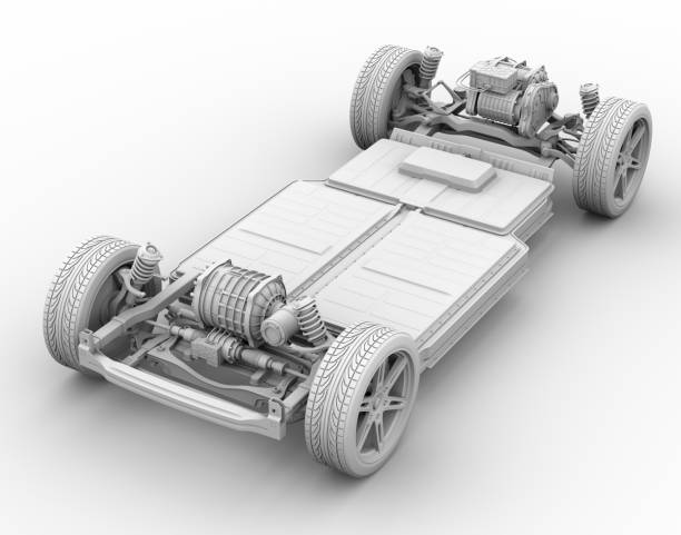 istock Clay rendering of car suspension and disk brake 1317355796