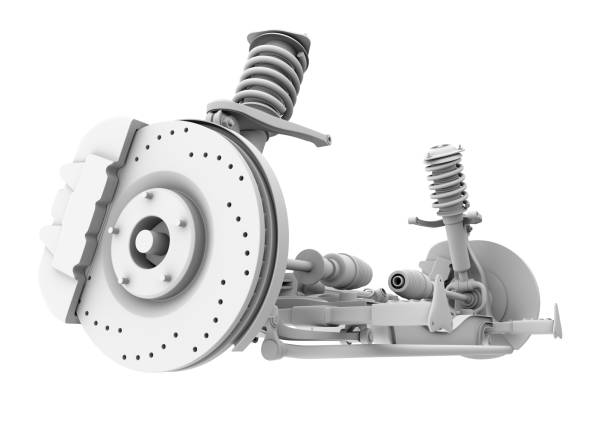 istock Clay rendering of car suspension and disk brake 1317355801