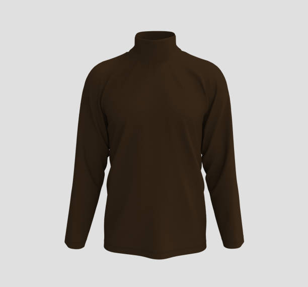 istock Longsleeves turtleneck shirt mockup 1317355938