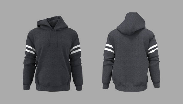 istock Blank hooded sweatshirt mockup for print, isolated on white 1317356685