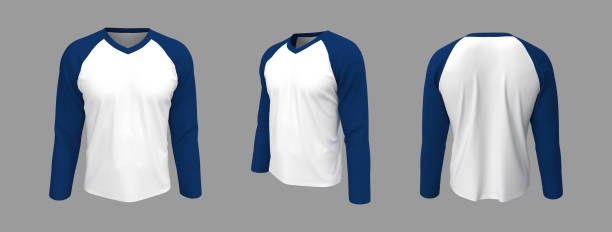 istock Long-sleeves raglan t-shirt mockup 1317356720