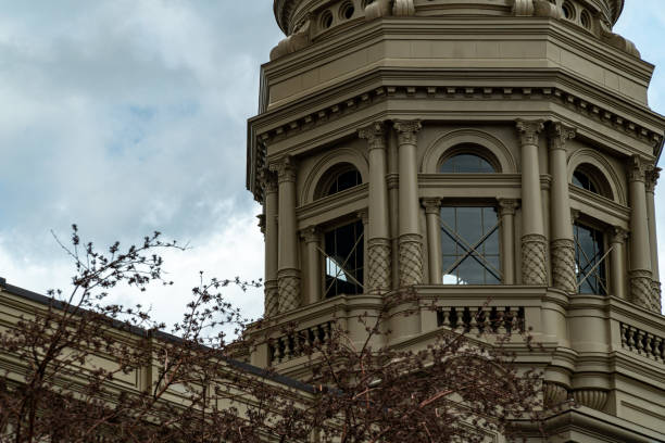 budynek kapitolu stanu wyoming - wyoming cheyenne capital governor zdjęcia i obrazy z banku zdjęć