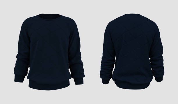 istock Blank puffer sweatshirt mock up in front, and back views 1317356737