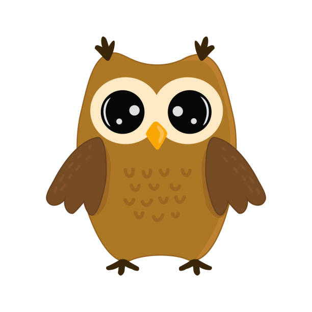 istock Illustration with owl. Isolated on white background. For books, children's books, books about animals, stickers, magazines, design, factories, business 1317363588