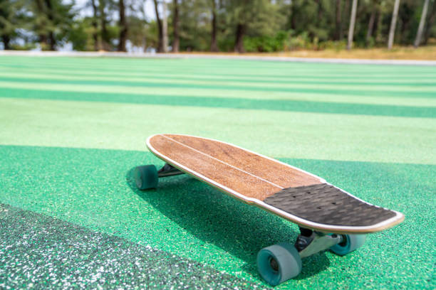 istock Skateboard on the floor at skateboard park 1317363883