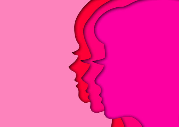 istock Abstract young woman profile illustration 1317368193