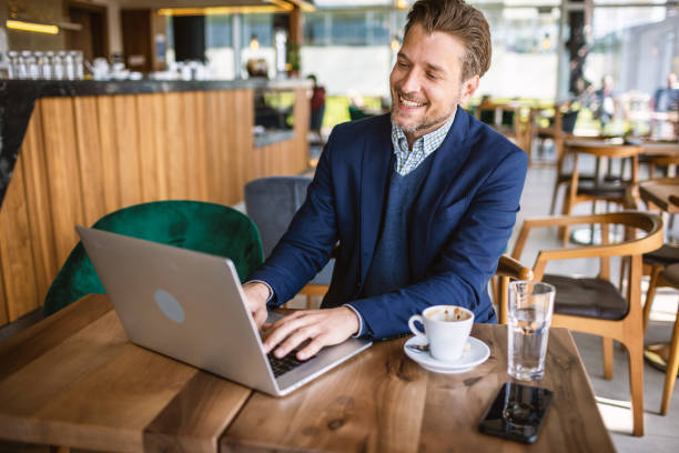 istock Business man in a cafe 1317386723