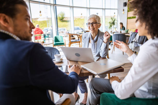 istock Business meeting in a cafe 1317387904